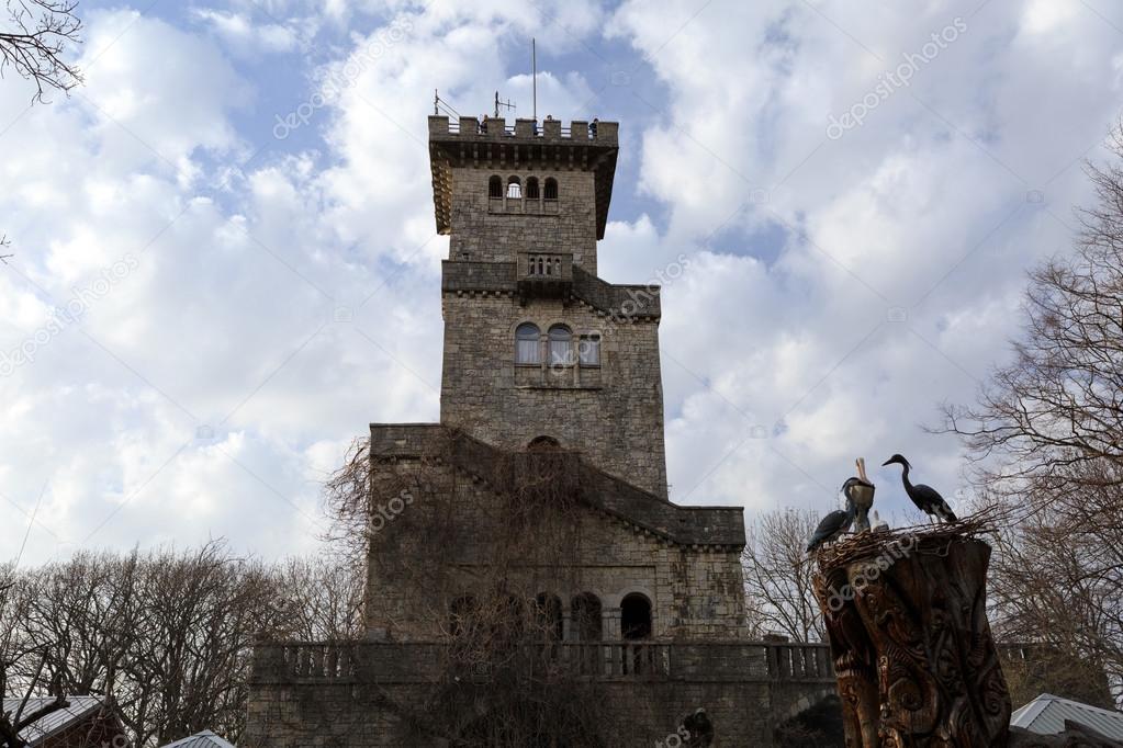 Sochi, a lookout tower in the Roman style, on top of Mount Akhun