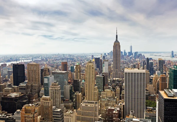 Nueva York Manhattan Midtown panorama aéreo — Foto de Stock