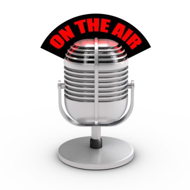 Vintage bir mikrofon yakından görmek