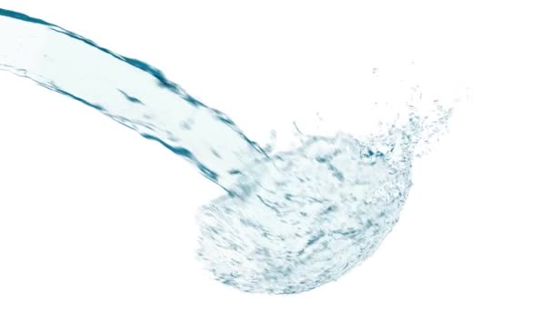 Wasser, das in einen unsichtbaren Behälter strömt. — Stockvideo