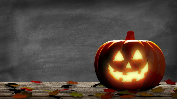 Fener bir halloween kabak ile içine bırakır. 3D render Telifsiz Stok Fotoğraflar