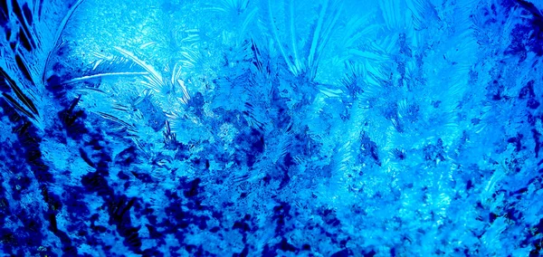 Макро Кристалів Льоду Насиченими Кольорами — стокове фото