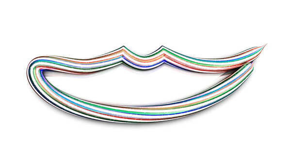 The toothpaste shapes the lip contour of a smiling mouth.