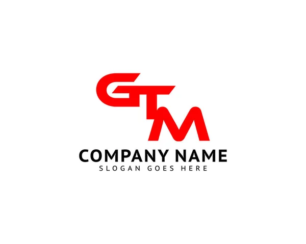 Templat Desain Logo Gtm Huruf Awal - Stok Vektor