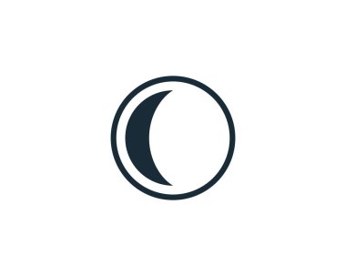 Ay Simgesi Vektör Logosu Çizim Tasarımı