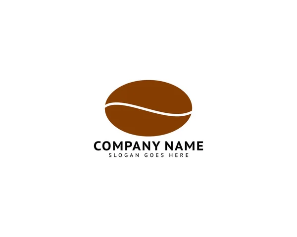 Coffee Bean Logo Template Vector Icon Illustration Design — Stock Vector