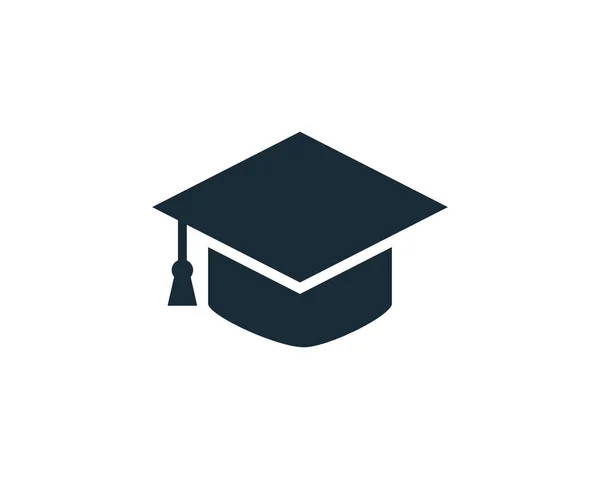 Graduate Hat Education Icono Vector Logo Plantilla Ilustración Diseño — Archivo Imágenes Vectoriales