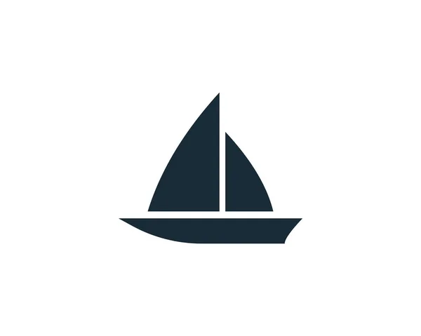 Icona Barca Vela Vettore Logo Template Illustrazione Design — Vettoriale Stock