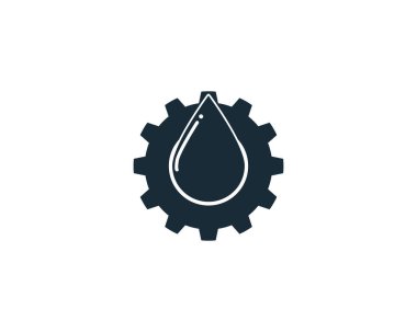Vites Düşürme Yağ Simgesi Logo Şablonu Çizim Tasarımı