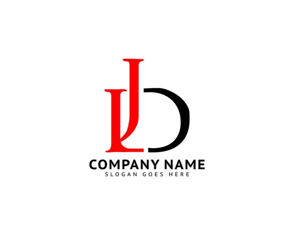 Anfangsbuchstabe Jld Logo Template Design — Stockvektor