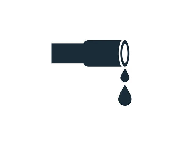 Drainage Pipe Icon Vector Logo Template Illustration Design — Stock Vector