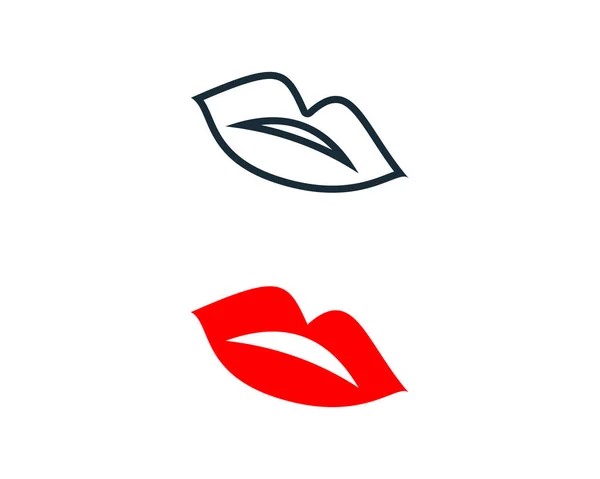 Women Lips Icon Vector Logo Template Illustration Design — Stock Vector