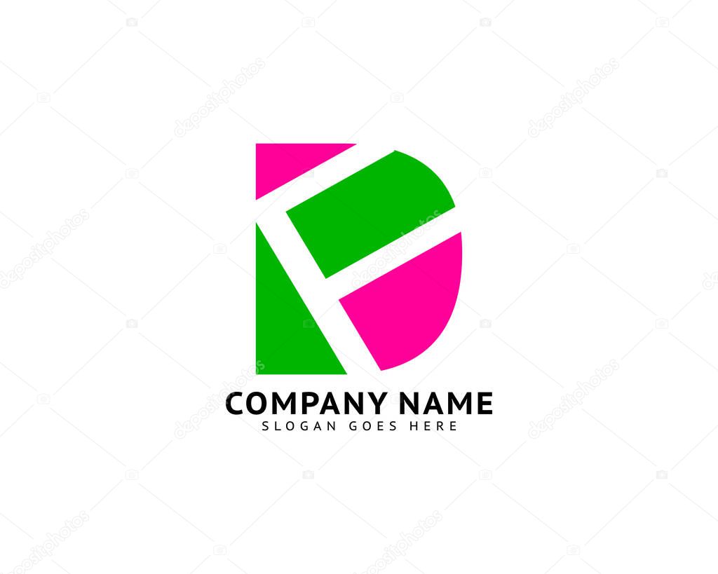 Initial Letter DF Logo Template Design