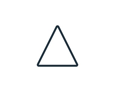 Üçgen Simge Vektör Logo Çizim Tasarımı