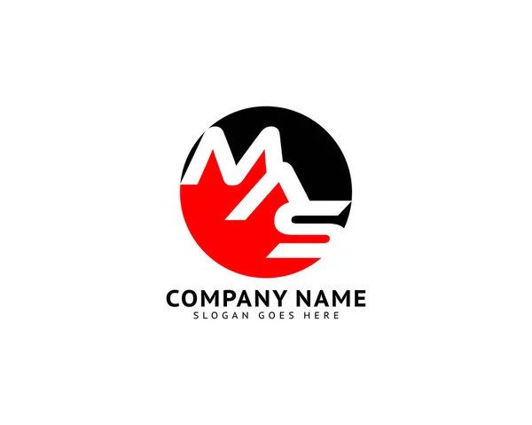 Initial Letter Mas Logo Template Design — Stock Vector