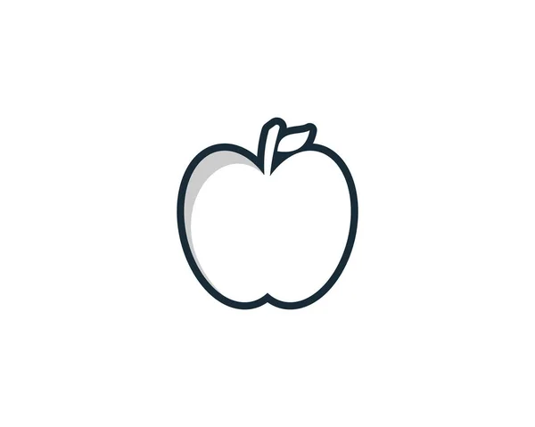 Apple Fruit Icon Vector Logo Template Diseño Ilustración — Archivo Imágenes Vectoriales