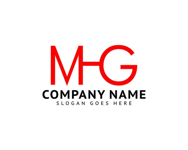 Первоначальный Дизайн Логотипа Mhg — стоковый вектор