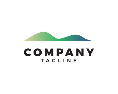 Dağların logo tasarım vektör şablonu