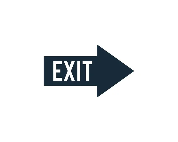 Exit Arrow Ikon Design Mall Element — Stock vektor
