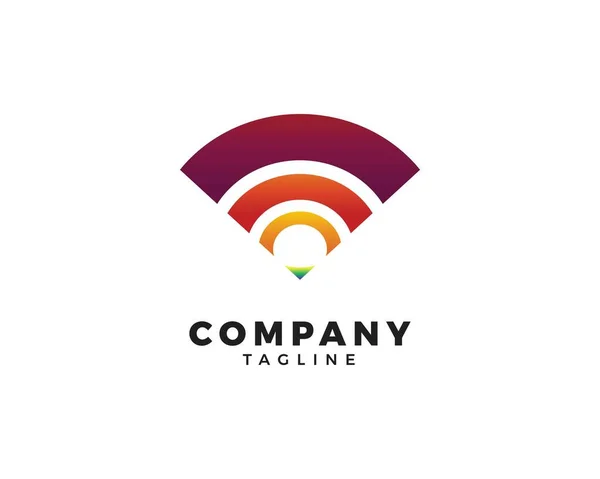 Modèle Logo Signal Internet Sans Fil Wifi — Image vectorielle