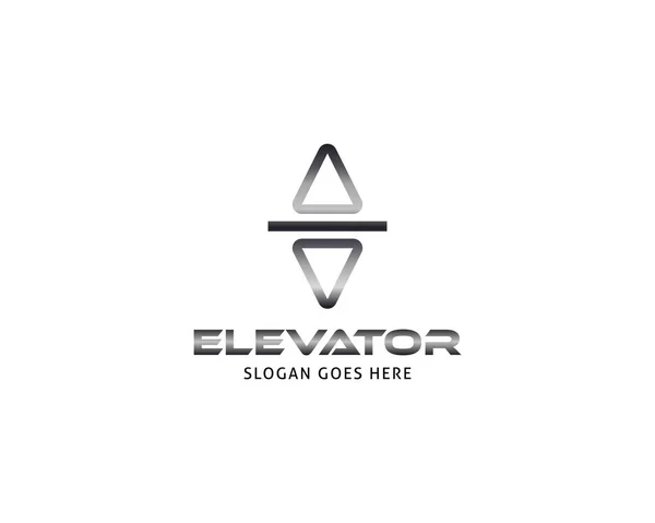 Векторный Шаблон Логотипа Лифта Стоковая Иллюстрация