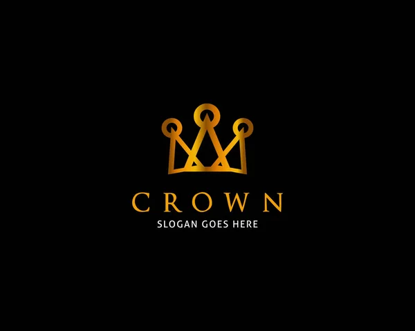 Crown Logo Template Vetor Ícone Ilustração Design — Vetor de Stock