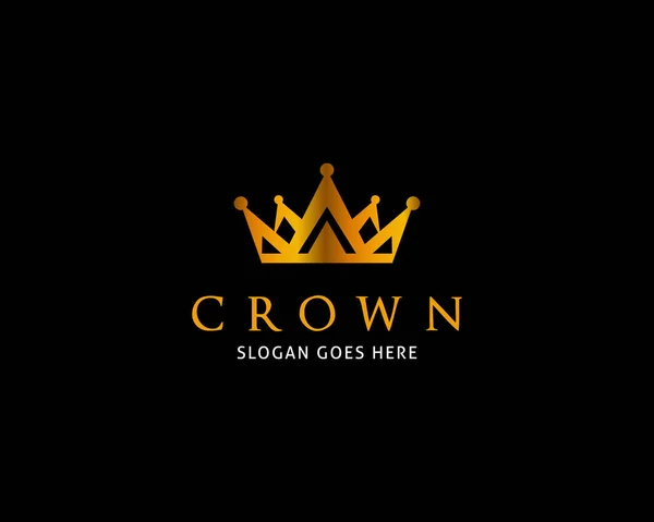 Crown Logo Mall Vektor Ikon Illustration Design Stockvektor