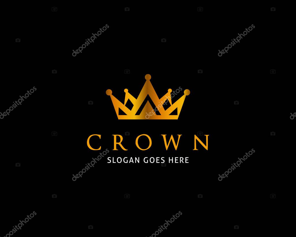 Crown Logo Template Vector Icon Illustration Design