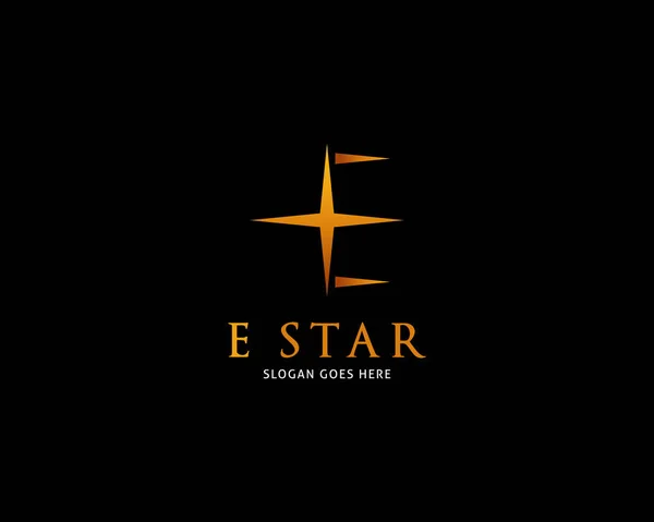 Первоначальное Письмо Star Logo Template Design — стоковый вектор
