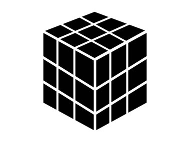 Zekayı, mantığı, yaratıcılığı ve problem çözmeyi sembolize eden bir Rubik Küp simgesi. Eğitim, oyun, bulmaca uygulamaları ve modern vektör tasarım projeleri için mükemmel..