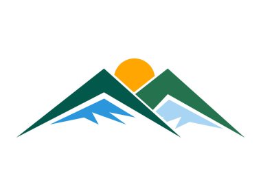 Keskin zirveler ve doğal çizgiler içeren temiz ve minimalist bir dağ ikonu vektörü. Açık hava, yürüyüş, macera, seyahat ve doğa logosu tasarımı veya markalaşma projeleri için mükemmel.