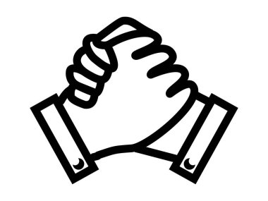 Soul Brother el sıkışma ikonu birlik, güven ve kardeşliği sembolize ediyor. Temiz, cesur ve çok yönlü tasarım logolar, uygulamalar, markalar ve yaratıcı görsel projeler için idealdir..