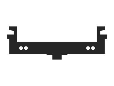 Kalın çizgiler ve net hatlara sahip temiz ve detaylı römork ikonu resimlemesi, otomotiv çekme grafikleri, onarım hizmetleri, talimat kılavuzları ve profesyonel ulaşım tasarımı ihtiyaçları için ideal.