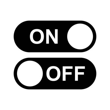 Uygulamalar, web siteleri, gösterge panelleri, UI UX tasarımı ve dijital arayüz projeleri için mükemmel, modern aygıt kullanıcı arayüzü tarzında açma kapama düğmelerini yüksek kaliteli vektör ilüstrasyonu