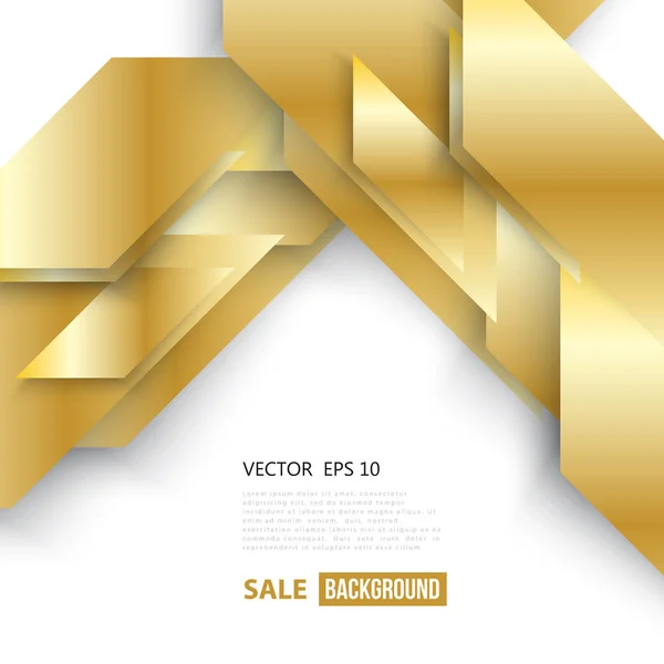 Vettore astratto sfondo geometrico oro — Vettoriale Stock