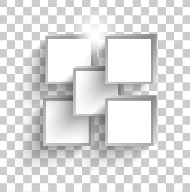 Vektör beyaz kareler