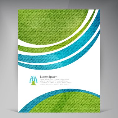 Vektör güzel yeşil el ilanı.