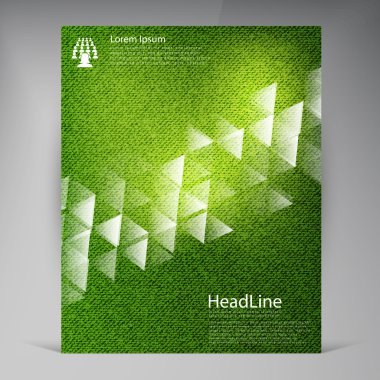 Vektör güzel yeşil el ilanı.