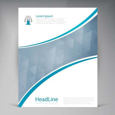 Soyut vektör modern el ilanı broşür.