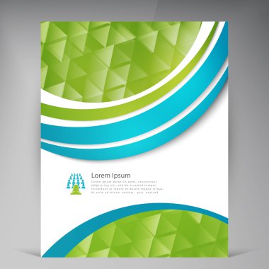 Vektör güzel yeşil el ilanı.