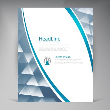 Vektör güzel mavi el ilanı.