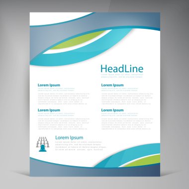 Vektör güzel mavi el ilanı.