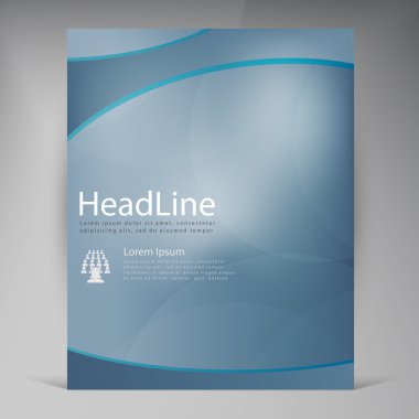 Vektör güzel mavi el ilanı.