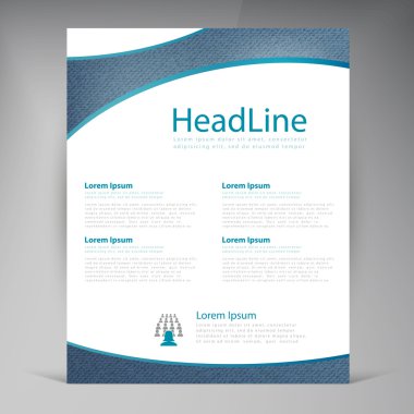 Vektör güzel mavi el ilanı.