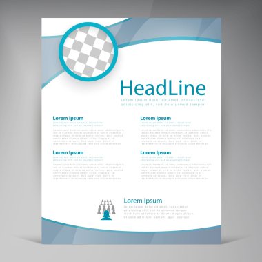 Vektör güzel mavi el ilanı.