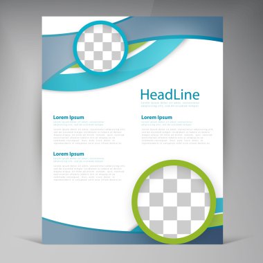 Vektör güzel mavi el ilanı.