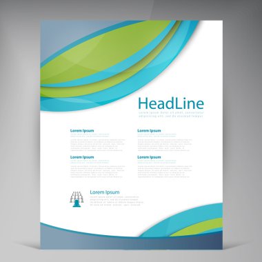 Vektör güzel mavi el ilanı.