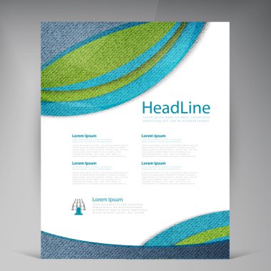 Vektör güzel mavi el ilanı.