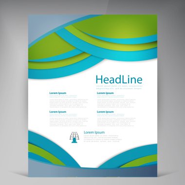 Vektör güzel mavi el ilanı.