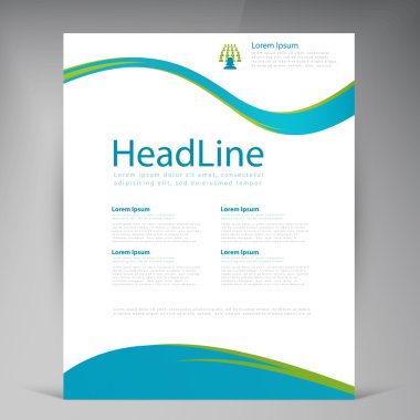 Vektör güzel yeşil el ilanı.